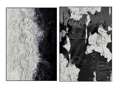 现代黑白装饰挂画 肌理画3d模型 现代黑白装饰挂画 肌理画