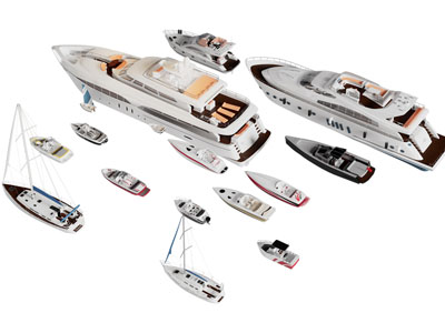 现代轮船 游艇 帆船 汽艇