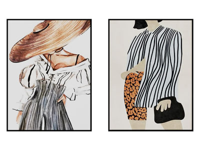 现代女人装饰挂画3d模型 现代女人装饰挂画