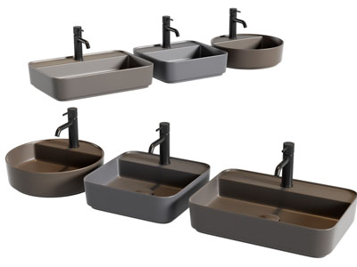 现代洗手台 洗手盆 水龙头