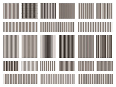 现代波浪造型背景墙 长城板 格栅板 护墙板