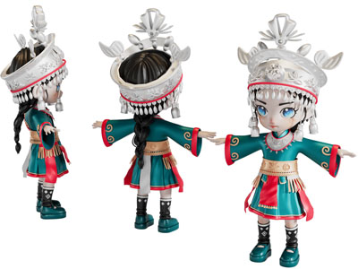 现代苗族少女 女孩 人物3d模型 现代苗族少女 女孩 人物