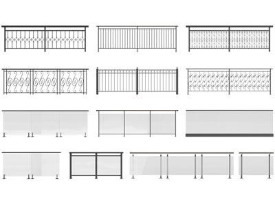 现代铁艺栏杆 护栏 围栏