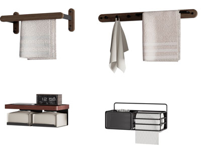 现代毛巾架 卫浴柜架