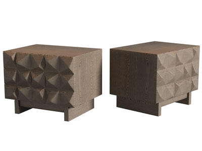 现代中古风床头柜