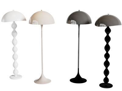 法式落地灯3d模型 法式落地灯