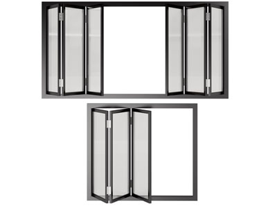 现代玻璃折叠平开窗户