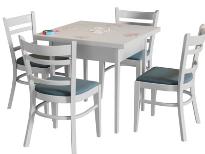 现代方形娱乐休闲桌椅组合3d模型 现代方形娱乐休闲桌椅组合