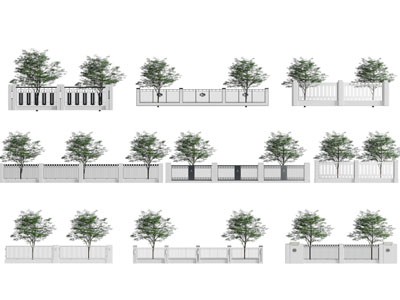 现代景观围墙 围栏