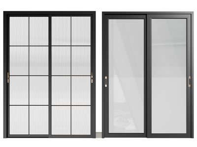 现代玻璃推拉门