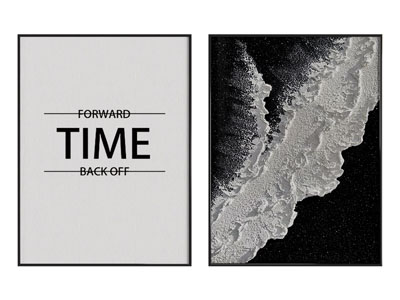 现代黑白装饰挂画3d模型 现代黑白装饰挂画