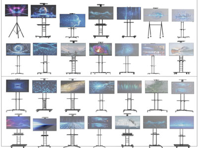 现代带支架的可移动电视机3d模型 现代带支架的可移动电视机