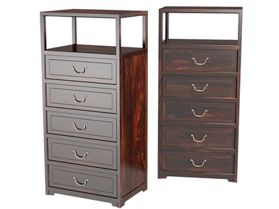 现代中古风斗柜 边柜3d模型 现代中古风斗柜 边柜