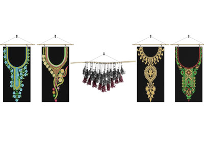 现代少数民族图案的墙饰挂件3d模型 现代少数民族图案的墙饰挂件