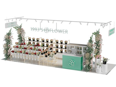 现代花店展厅展览3d模型 现代花店展厅展览