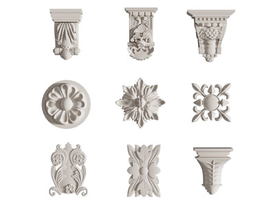 欧式雕花柱顶 灯盘 装饰构件