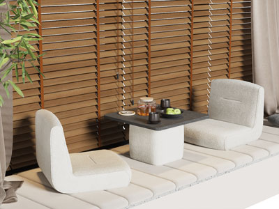 现代飘窗茶桌椅组合3d模型 现代飘窗茶桌椅组合