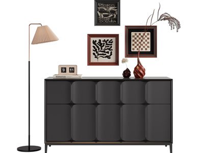 法式玄关柜 边柜3d模型 法式玄关柜 边柜