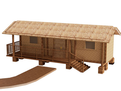 现代木房子 民族特色建筑 怒族民宿