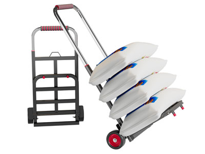 现代手拉车 方管小拉车面粉袋子3d模型 现代手拉车 方管小拉车面粉袋子