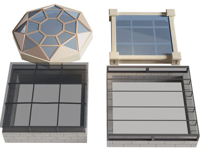 现代采光天井 庭院采光顶 通风天井