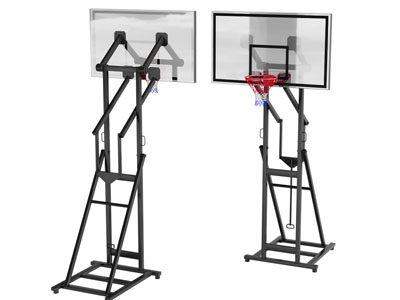 现代篮球架 体育设备3d模型 现代篮球架 体育设备