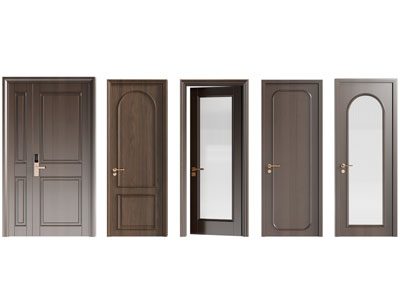 法式中古风木门 入户门 玻璃门 平开门