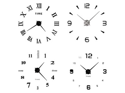 现代抽象无边框钟表 墙饰3d模型 现代抽象无边框钟表 墙饰