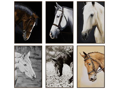 现代马匹装饰挂画3d模型 现代马匹装饰挂画