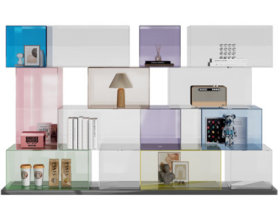 现代亚克力拼接装饰柜 展柜