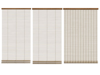 现代竹帘 卷帘 拉帘3d模型 现代竹帘 卷帘 拉帘