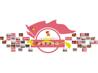 现代党建文化墙 展览展示墙3d模型 现代党建文化墙 展览展示墙