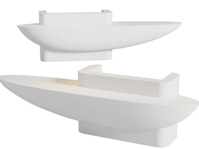 现代奶油风前台接待台3d模型 现代奶油风前台接待台