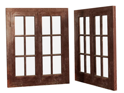 现代中古平开窗户