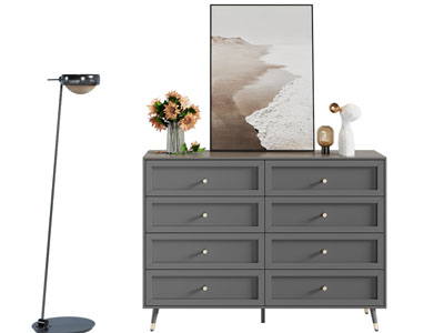 现代玄关柜 边柜 落地灯3d模型 现代玄关柜 边柜 落地灯