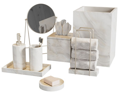 现代洗漱用品 毛巾 卫浴小件3d模型 现代洗漱用品 毛巾 卫浴小件