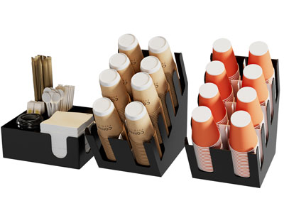 现代一次性纸杯杯架 杯盖勺子纸巾自助3d模型 现代一次性纸杯杯架 杯盖勺子纸巾自助