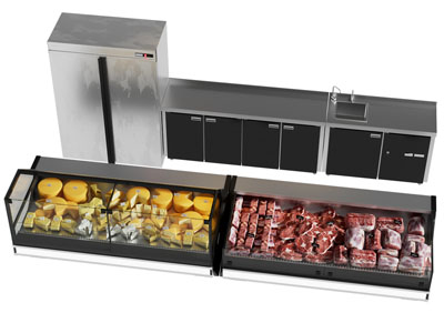 现代生鲜肉类保鲜柜 冰柜 展柜