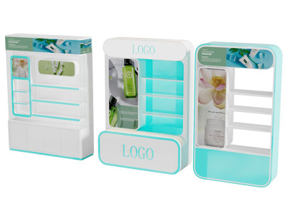 现代化妆品展柜 货架3d模型 现代化妆品展柜 货架