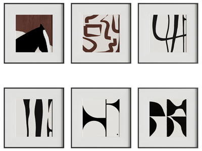 现代装饰挂画3d模型 现代装饰挂画