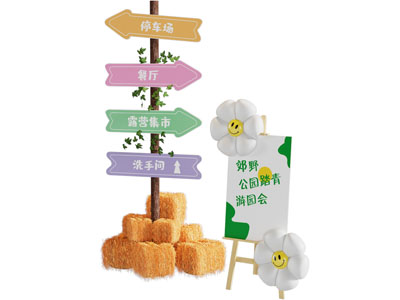 现代指示牌 路标 导引牌 广告牌