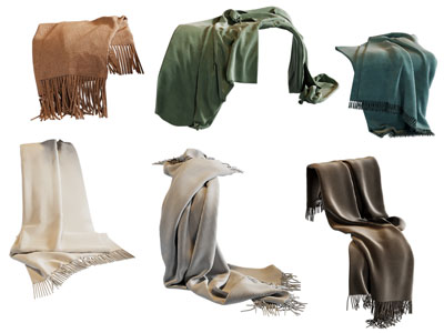 现代盖毯 布料 毛毯3d模型 现代盖毯 布料 毛毯