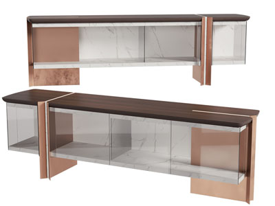 现代亚克力柜门电视柜