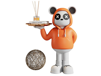现代卡通小熊雕塑雕刻