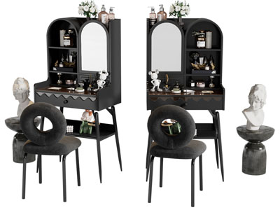 法式化妆 梳妆台3d模型 法式化妆 梳妆台