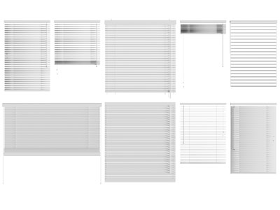 现代百叶窗帘 拉帘 卷帘3d模型 现代百叶窗帘 拉帘 卷帘