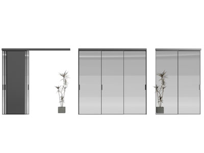 现代玻璃推拉门