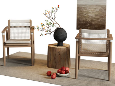 侘寂风休闲椅子 扶手椅子