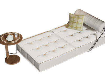 现代贵妃椅 单人沙发 脚踏