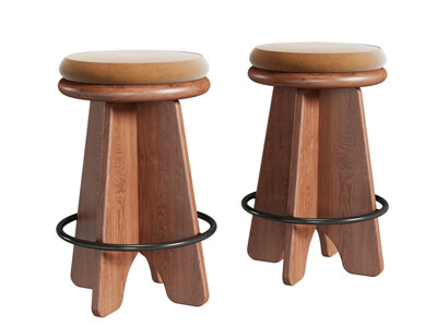 现代圆形木凳子